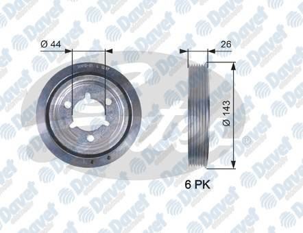 GATES TVD1055 Krank Kasnagi 206 207 307 1007 C2 C3 C4 Xsara 1.4 1.6 16v